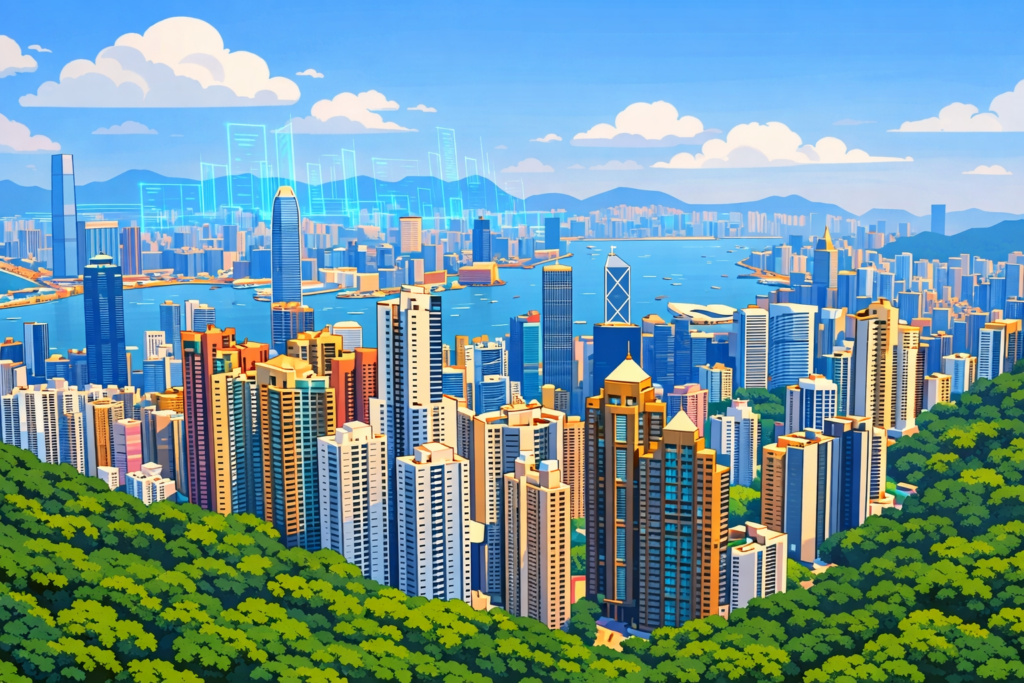 Hong Kong Skyline illustration